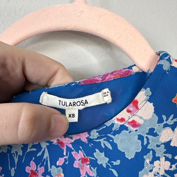 TULAROSA Iris Dress Blue Floral Mini Skate Summer Retro Size Extra Small - Picture 5 of 8